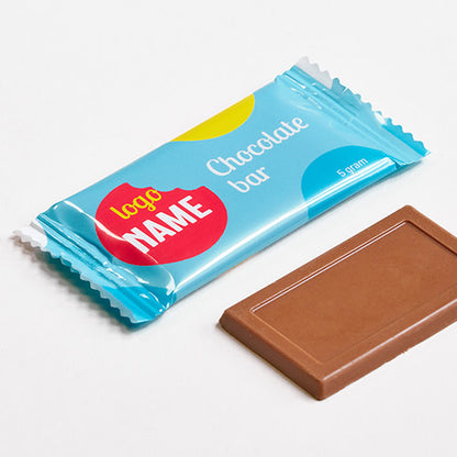 Mini chocoladerepen vanaf 500 stuks