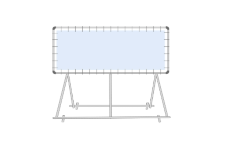 Vrijstaand spandoekframe