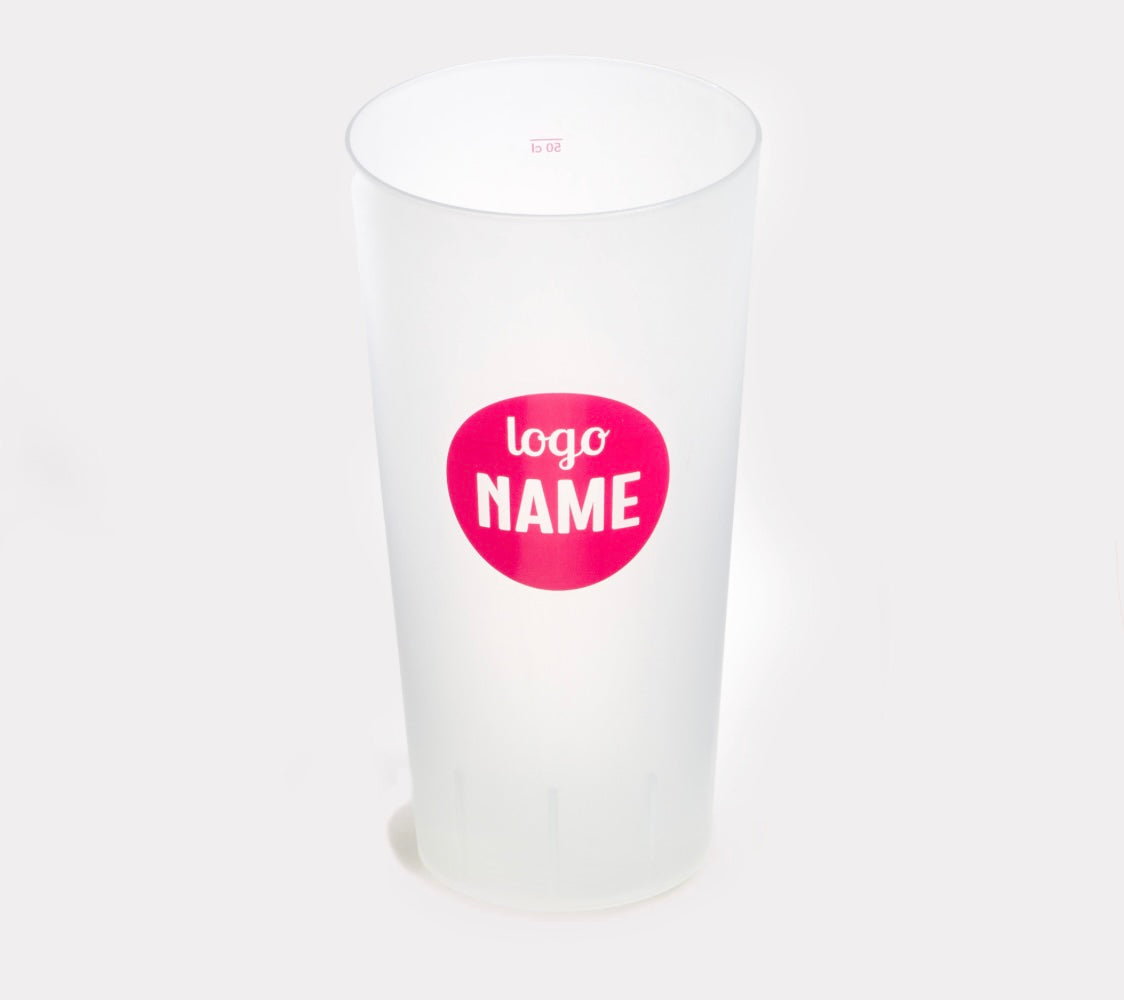 Reusable cups semi-transparent from 125 pieces