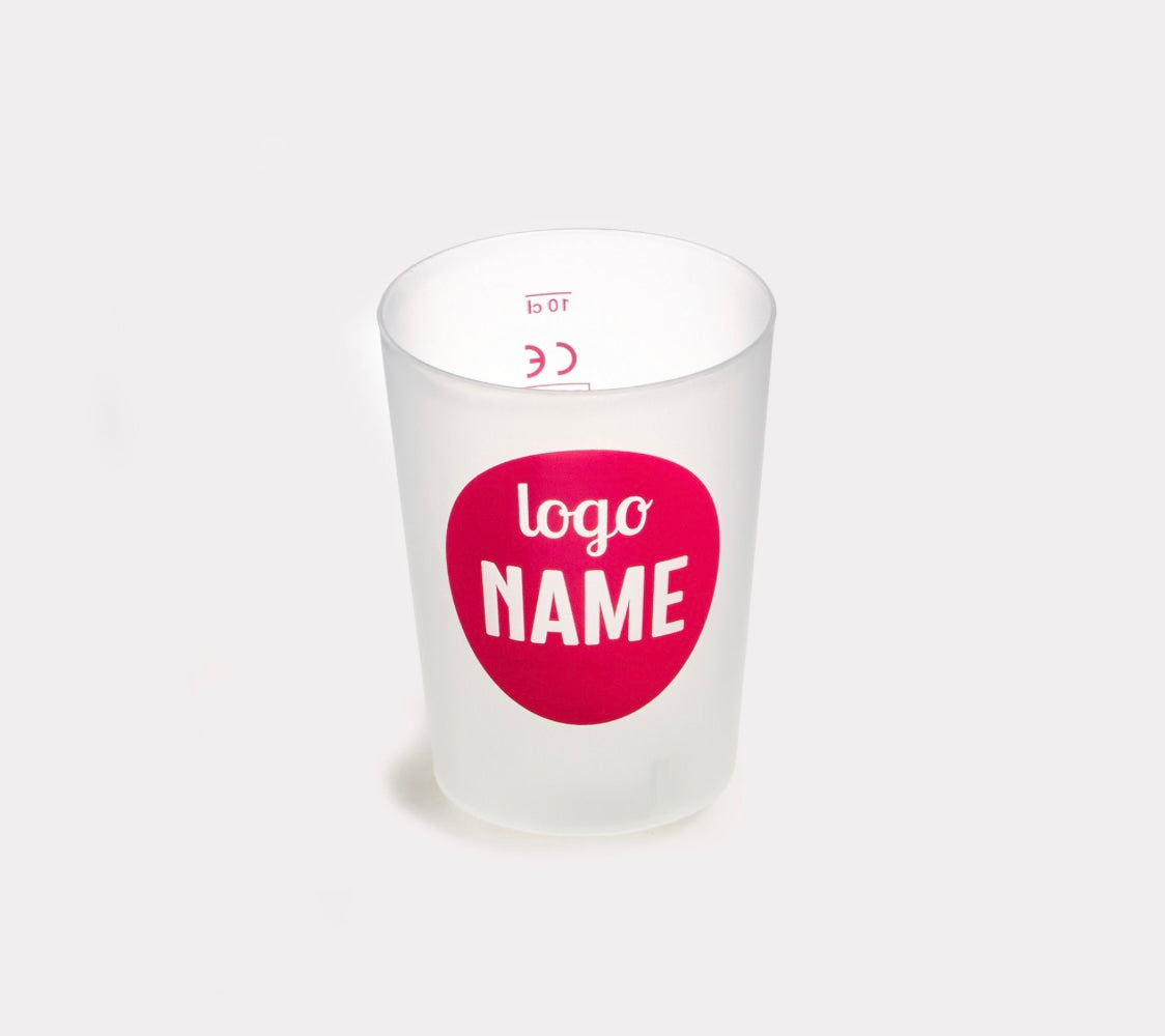 Reusable cups semi-transparent from 125 pieces