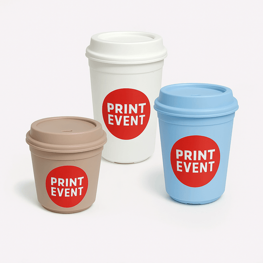 Herbruikbare bekers (met deksel) gekleurd vanaf 300 stuks - De Printgroep - Jouw partner in print!