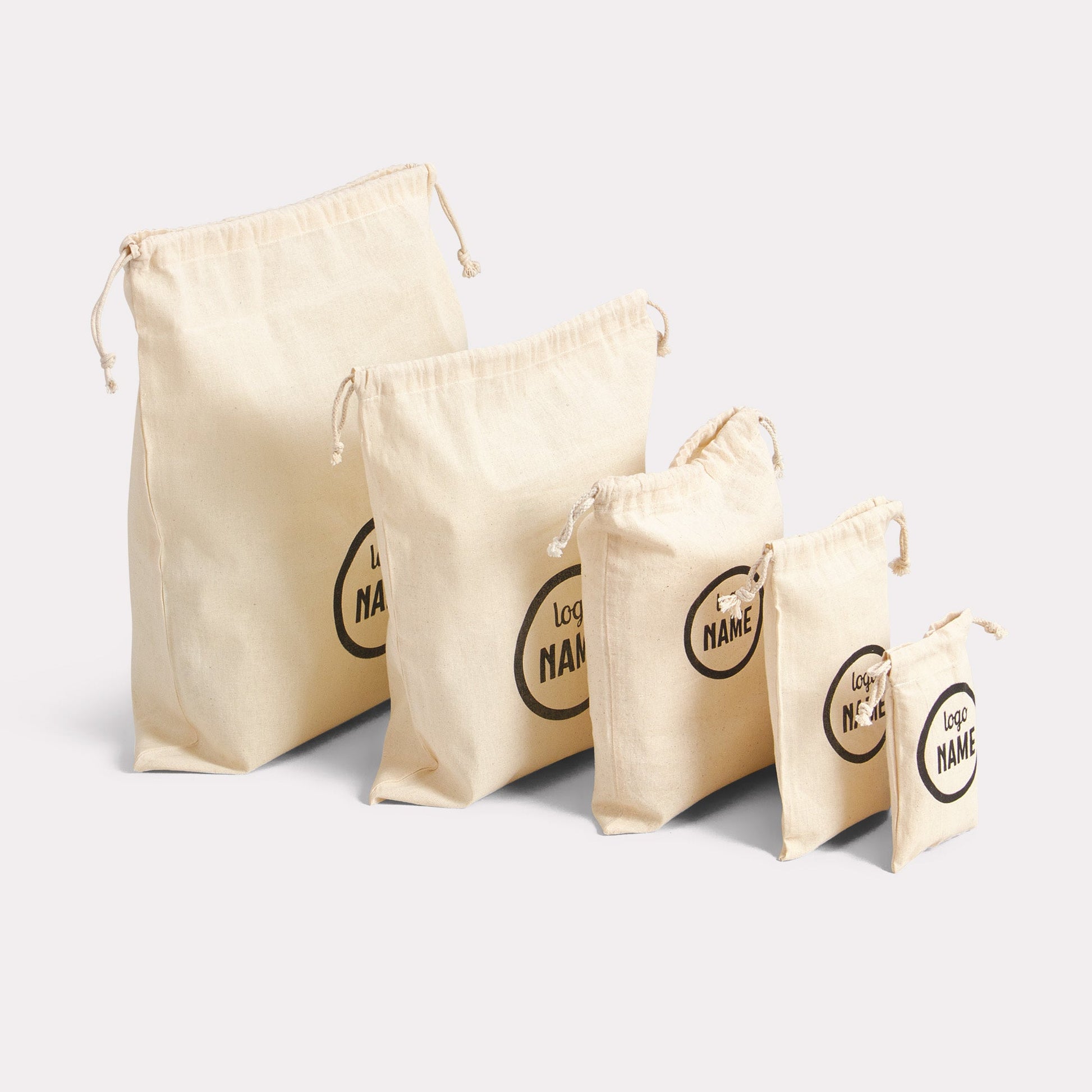 Katoenen zakjes met trekkoorden vanaf 100 stuks - De Printgroep - Jouw partner in print!