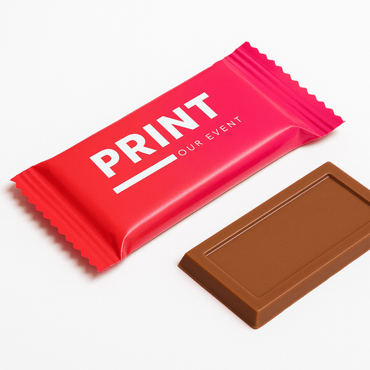 Mini chocoladerepen vanaf 500 stuks - De Printgroep - Jouw partner in print!