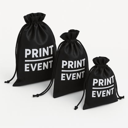 Satijnen zakjes met trekkoorden vanaf 100 stuks - De Printgroep - Jouw partner in print!